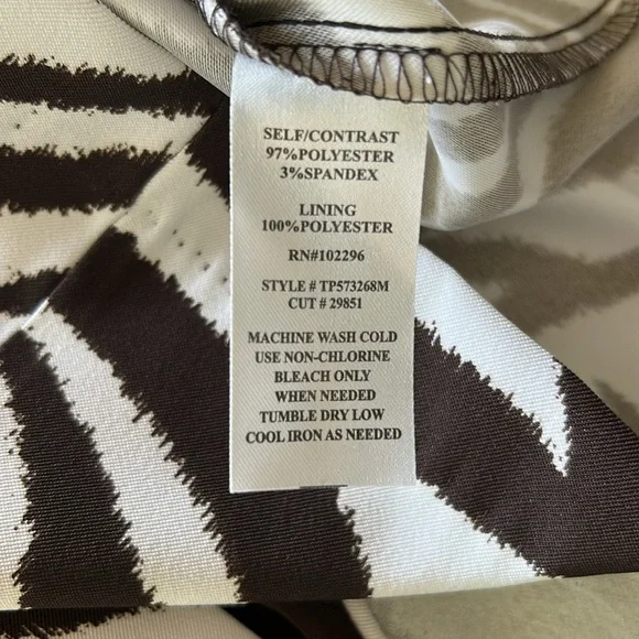 Connected Apparel Brown and White Zebra Print - Picture 3 of 10